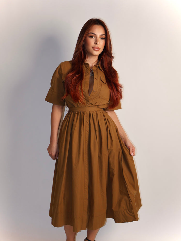 Tina dress brown